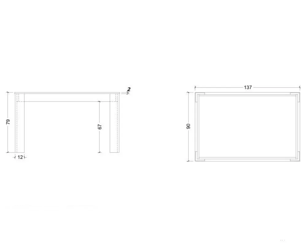 Tavolo da cucina allungabile 137x90 cm bianco opaco TCL23