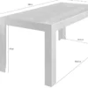 Tavolo da cucina 180x90 fisso design moderno con disegni geometrici rovere TCL17