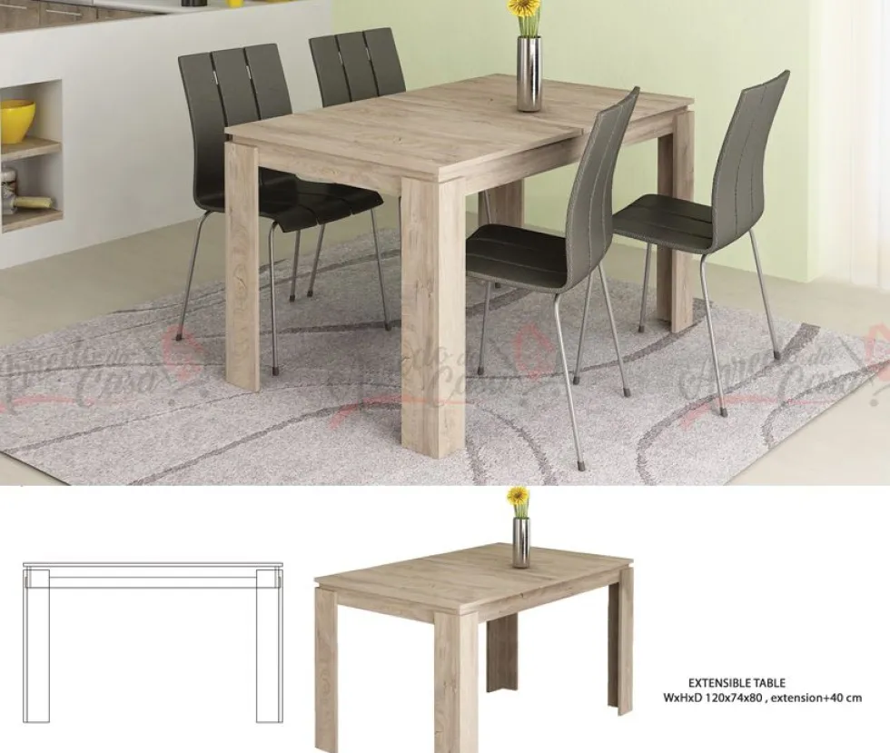 Tavolo da pranzo allungabile TG1