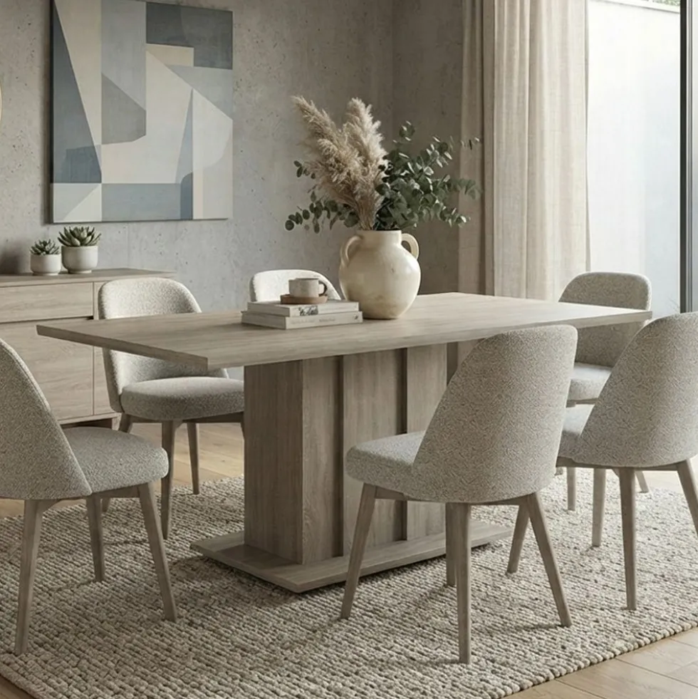 Tavolo da pranzo in legno rovere e sonoma TI3