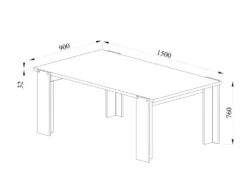 Tavolo da pranzo moderno bianco TI14