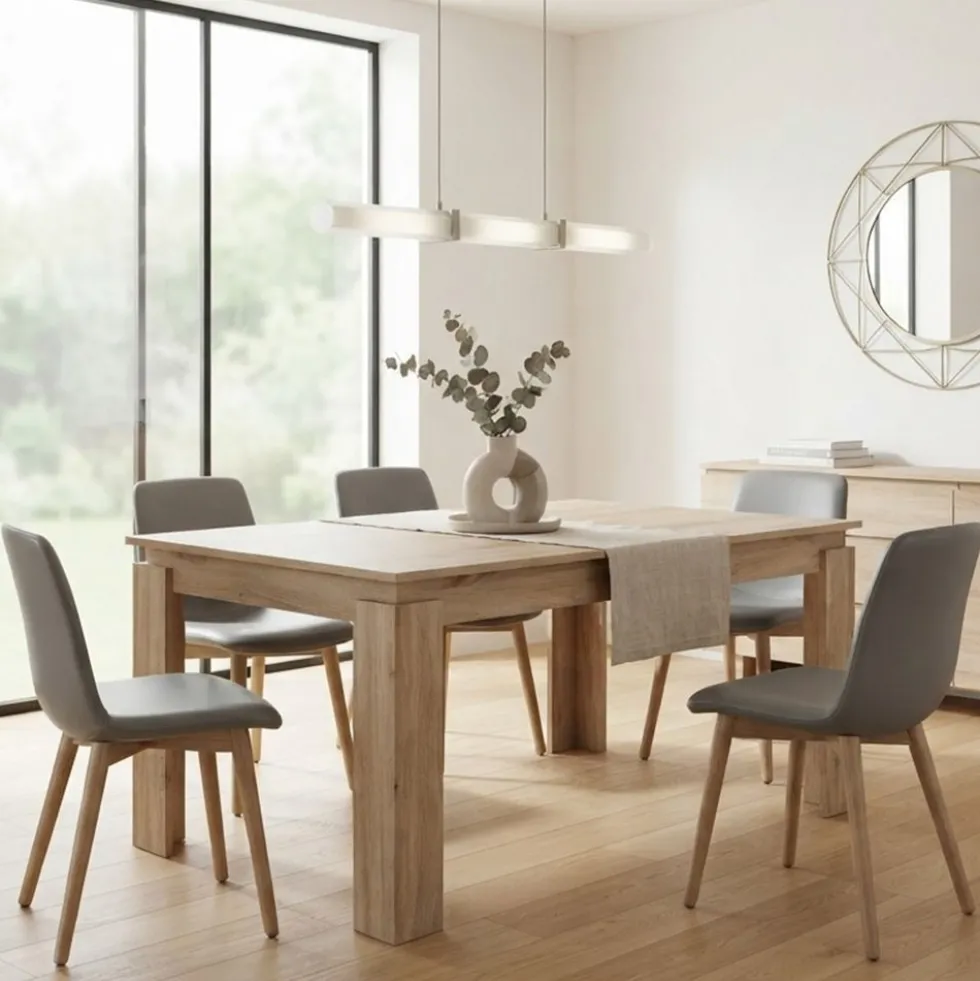 Tavolo da pranzo moderno rovere scuro TI6239