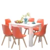 Tavolo da pranzo moderno 120x74 cm in bianco lucido TG6