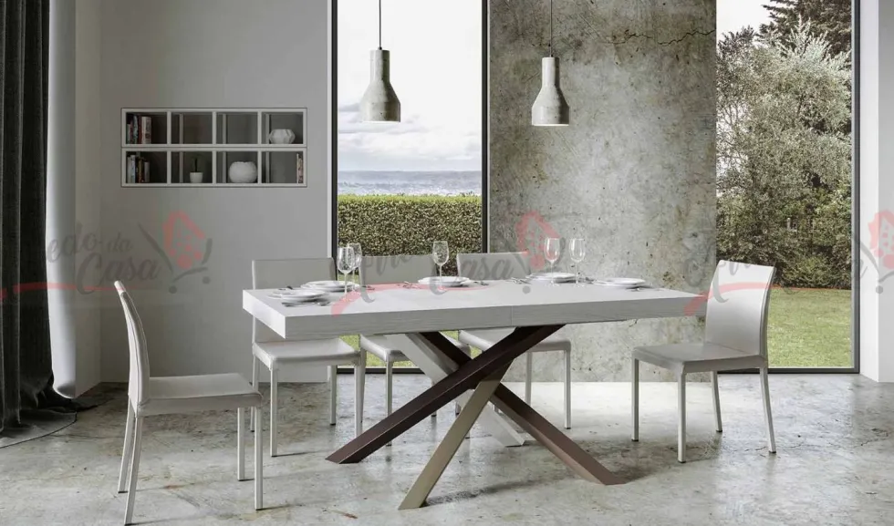 Tavolo moderno allungabile VLN MULTICOLOR 4C 180
