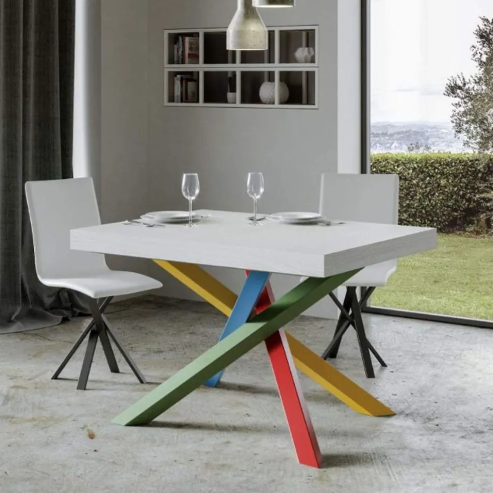 Tavolo moderno allungabile VLN MULTICOLOR 4B 130