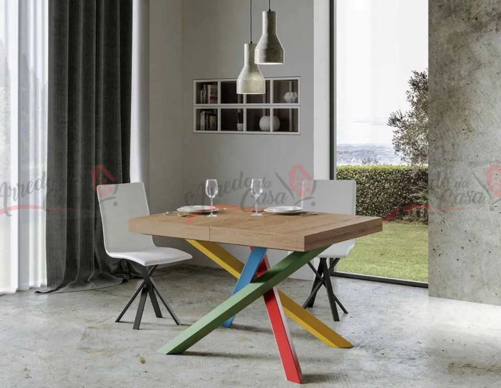 Tavolo moderno allungabile VLN MULTICOLOR 4B 130