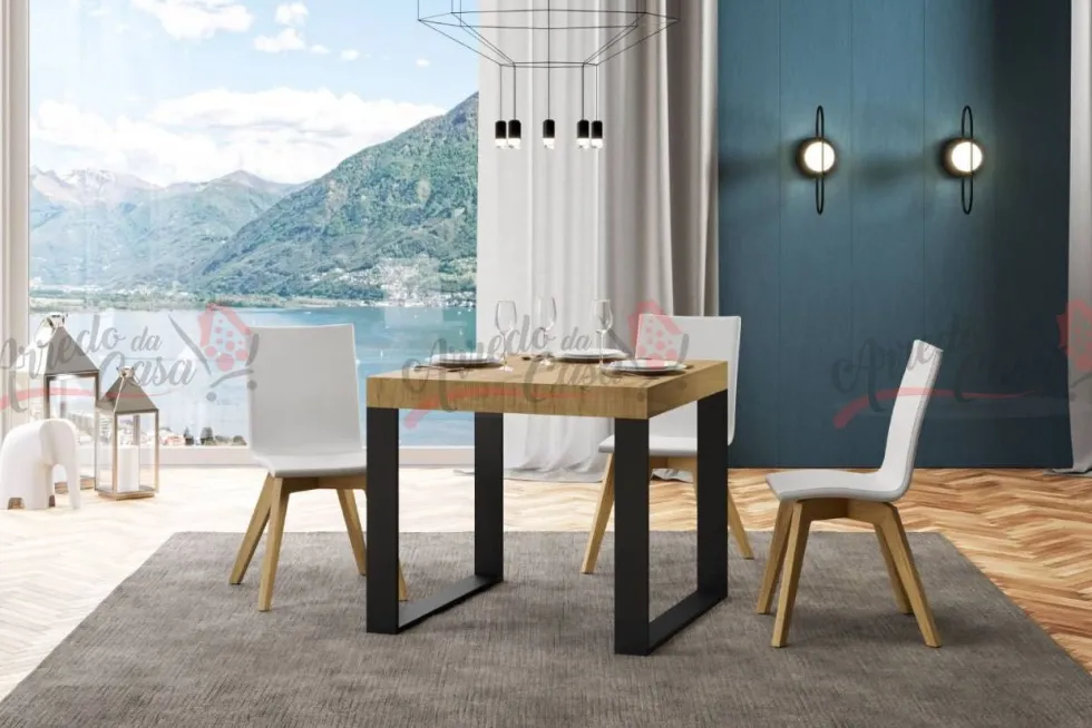 Tavolo quadrato allungabile 90X90 TCN 90
