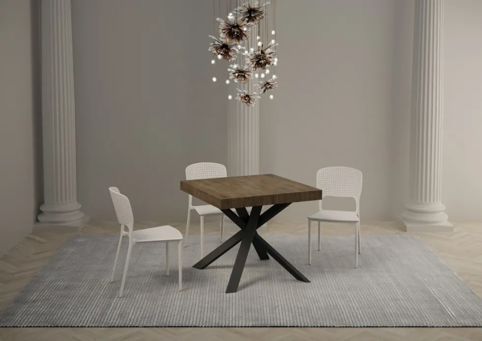 Tavolo quadrato allungabile 90x90 CLRK 90