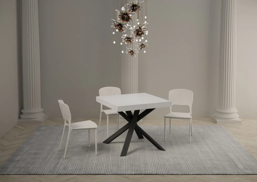 Tavolo quadrato allungabile 90x90 CLRK 90