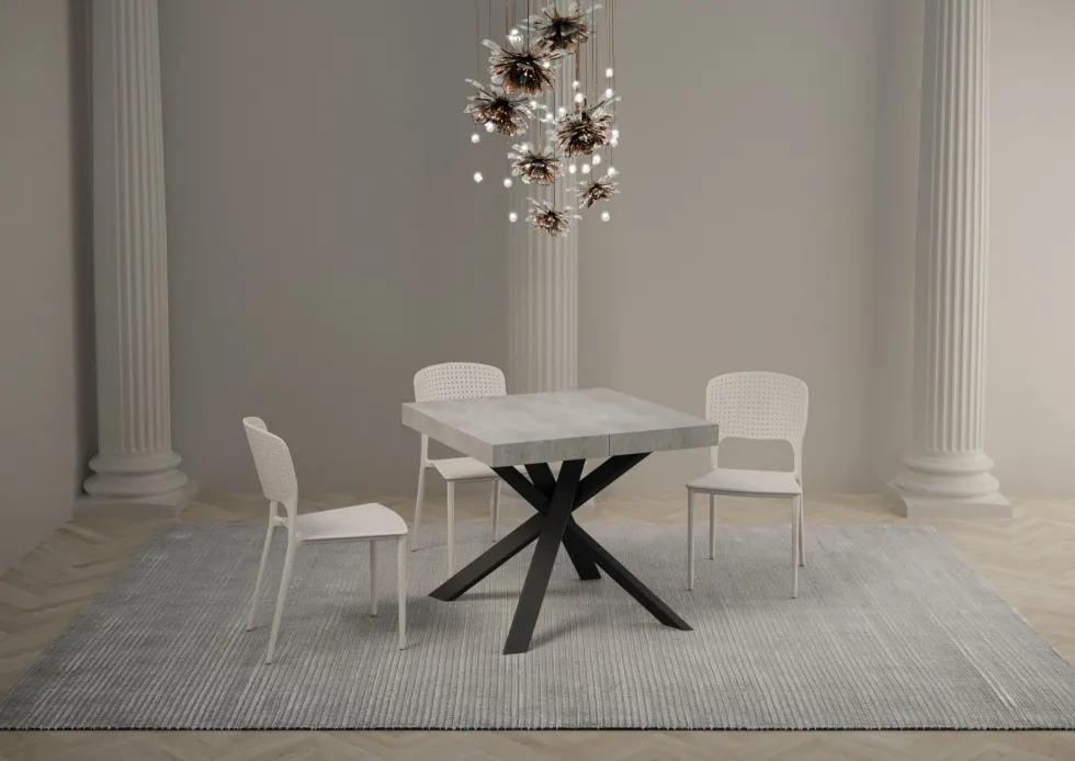 Tavolo quadrato allungabile 90x90 CLRK 90