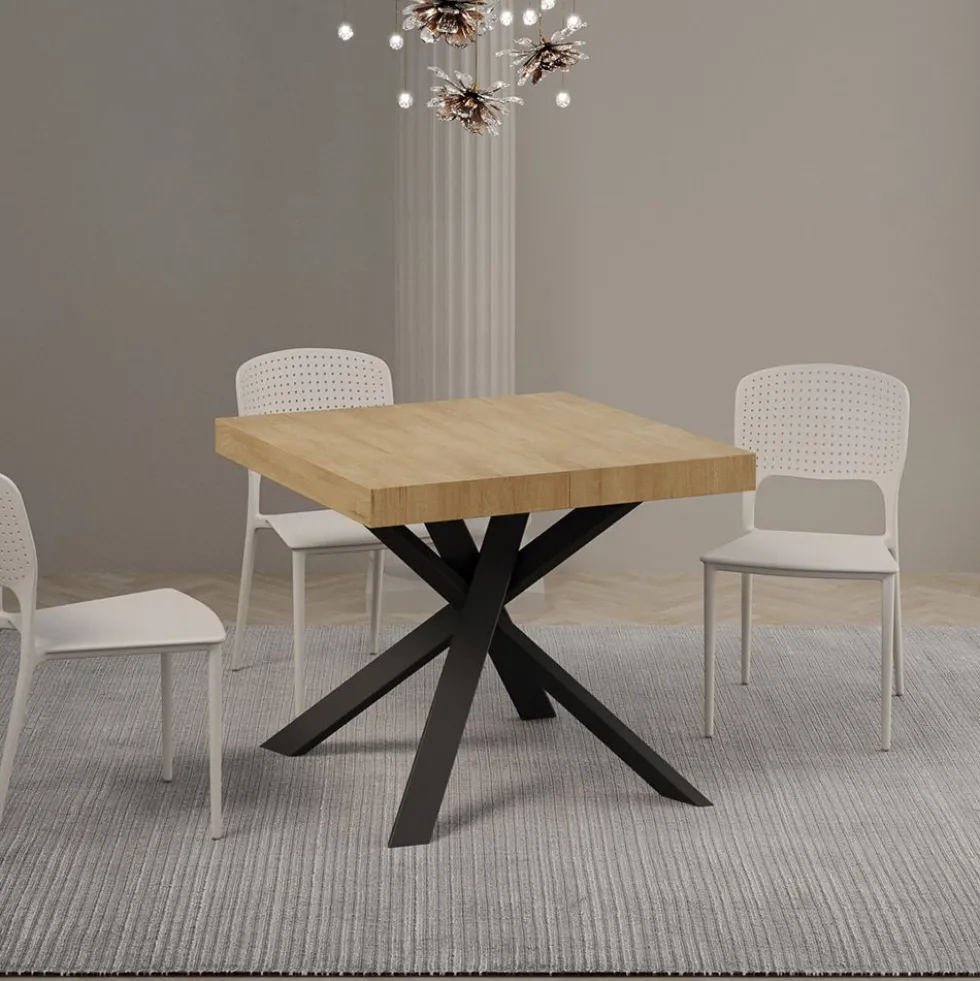 Tavolo quadrato allungabile 90x90 CLRK 90