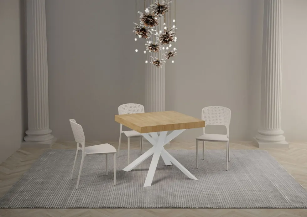Tavolo quadrato allungabile 90x90 CLRK 90