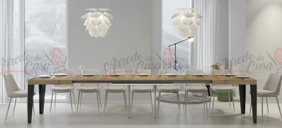 Tavolo soggiorno moderno allungabile 160 x 90 FLM 160