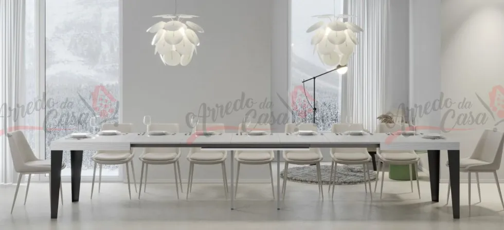 Tavolo soggiorno moderno allungabile 160 x 90 FLM 160