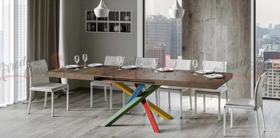 Tavolo 180x90 allungabile VLN MULTICOLOR 4B 180