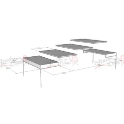 Tavolo 90x90 quadrato allungabile SPB 90
