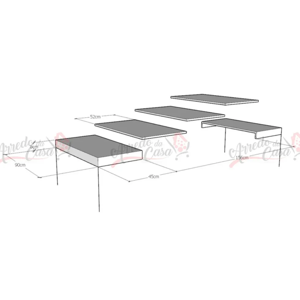 Tavolo 90x90 quadrato allungabile SPB 90