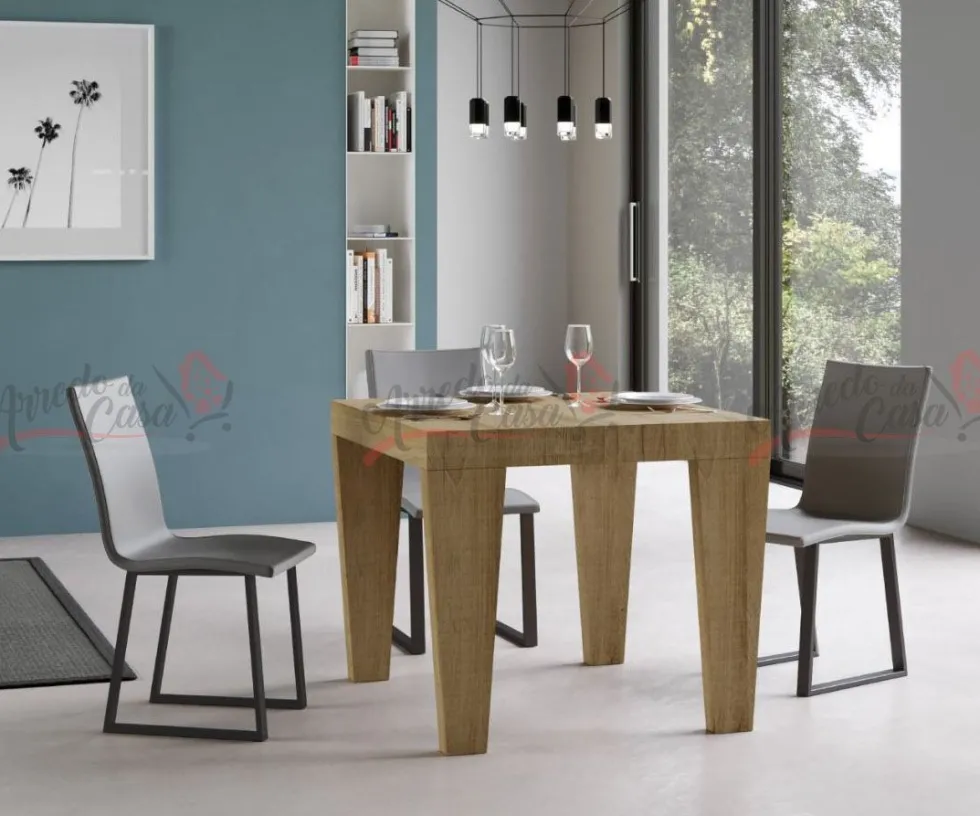 Tavolo 90x90 quadrato allungabile SPB 90