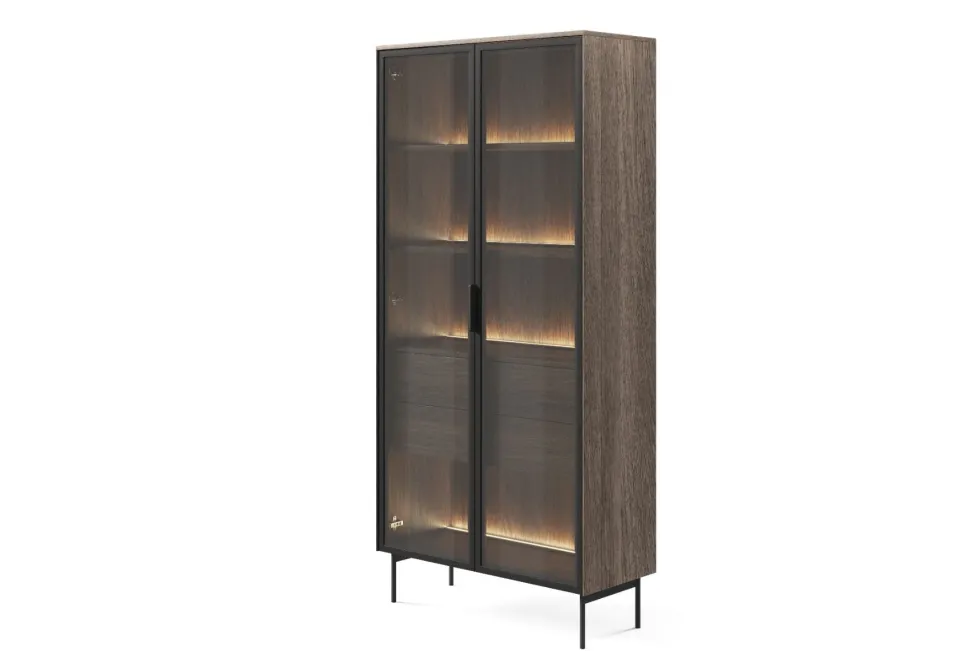 Vetrina alta moderna con cassetti push-pull e luce LED VLK13