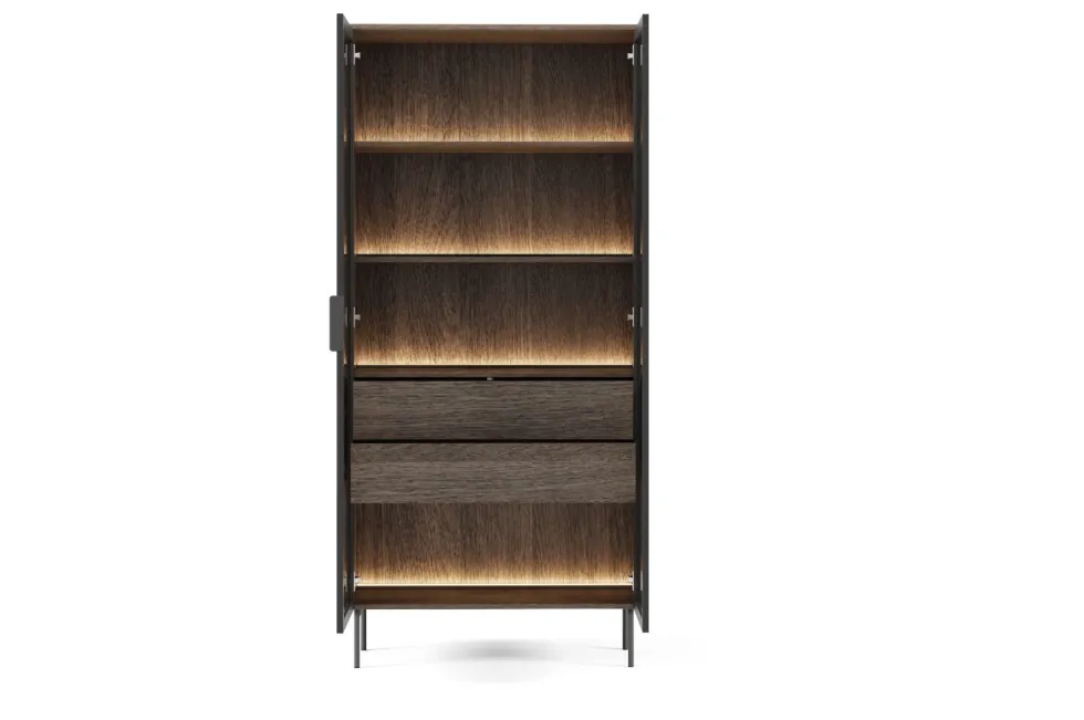 Vetrina alta moderna con cassetti push-pull e luce LED VLK13