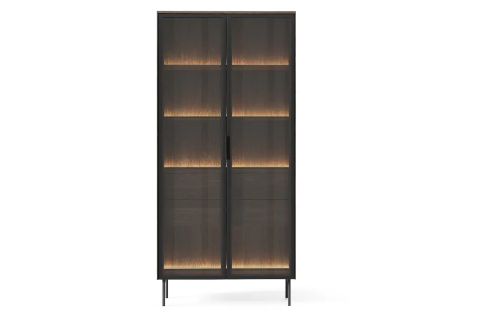 Vetrina alta moderna con cassetti push-pull e luce LED VLK13